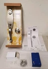 Toledo Tenerife Double Cylinder Satin Stainless Steel Door Handleset Open. Price: $49.99.