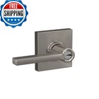 Schlage F51A 619 Latitude Lever Collins Trim Keyed Entry Lock Satin New. Price: $95.58.