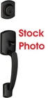 Schlage F92 Grw 716 Greenwich Exterior Half Of Dummy Handleset , Aged Bronze Used. Price: $70.00.