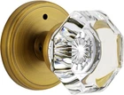 Clctk Antique Brass Door Knobs Glass Interior With New. Price: $50.09.