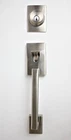 Schlage Custom Century Outside Handleset Satin Nickel FC58CEN619 #9GV Open. Price: $99.99.