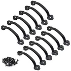 12 Pack 4 Inch Matte Black Cabinet Pulls Rustic Antique Handles For Kitchen New. Price: $17.64.