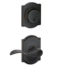 Schlage Accent Entry Lever With Deadbolt Combo Pack Aged Bronze FB55N 716CAM Open. Price: $29.99.