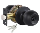 Lanwandeng Matte Black Door Knobs With Lock Keys, 1 Pack, Entry New. Price: $17.99.
