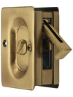 Emtek Pocket Door Privacy Lock Set, Antique Brass New. Price: $82.89.