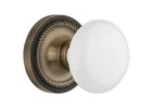 Nostalgic Warehouse Rope Rosette With White Porcelain Knob Privacy 2.375" Open. Price: $80.63.