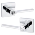 Kwikset Lisbon Square Keyed Entry Door Lever With Smartkey Security, Venetian New. Price: $16.20.