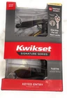 Kwikset Smartkey Tustin Keyed Entry Lever, Venetian Bronze, 740TNL11PSMTCPK4 Open. Price: $29.95.