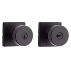 Kwikset Pismo Matte Black Keyed Entry Square Door Knob Featuring Smartkey New. Price: $42.53.