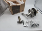 Schlage F51CHP619 Satin Nickel Entrance Lever Lockset, Champagne/wakefield Open. Price: $69.99.