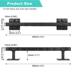 12" Barn Handles For Sliding Door, Heavy Duty Large Rustic Design New. Price: $47.40.