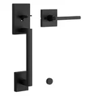 Kwikset San Clemente Matte Black Handleset With Halifax Square Door New. Price: $79.99.