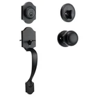 New/front Door Handle Deadbolt Set, Matte Black Lock With Int. Price: $43.40.