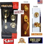 Faultless Brass Single Cylinder Door Handleset W/keyed Deadbolt Lock Inside Knob New. Price: $38.95.