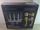 Ticonn Heavy Duty Double Front Door Handle & Deadbolt Set Open. Price: $69.99.