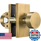 Calzibeno Antique Brass Door Knobs, Vintage Privacy Interior, Rectangu New. Price: $61.69.