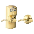 Schlage Residential FE575 CAM505ACC Electronic Lock,lever Handle,brass 457G01 New. Price: $246.35.