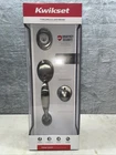 Kwikset Dakota Satin Nickel Door Handleset With Polo Knob Smartkey Security New. Price: $44.99.