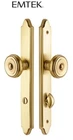 Emtek 7243US7 11" Stretto Concord Privacy Sideplate Entry Set French Antique New. Price: $220.00.