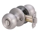 Amazon Basics Entry Knob - Coastal Satin Nickel Open. Price: $16.88.