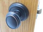 Baldwin Prestige Series Carnaby Passage Knob Venetian Bronze 352CYKRDB11P #9AT Open. Price: $17.99.