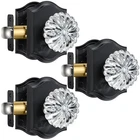 Calzibeno 3 Pack Crystal Door Knobs Interior Black Glass Passage For New. Price: $140.78.