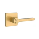 Baldwin ENSQURCSR044 Entry Lifetime Satin Brass Right Hand Square Door Lever Open. Price: $149.00.