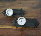 Nostalgic Warehouse Oil Rubbed Bronze Victorian Plate Crystal Doorknobs Pair Used. Price: $104.99.