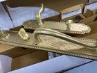 Signature Hardware 441390 Right Handed Brass Entry Door Handleset - Satin Used. Price: $246.99.