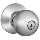 Schlage Series F51A CSVORB626KA4 Entry Knob, Orbit, Handle, Satin Chrome, New. Price: $57.89.